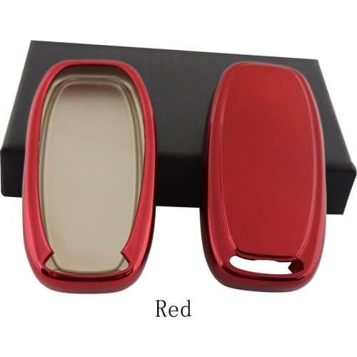 Red Protective TPU key Case Shell Cover for Audi A3 A4 A5 S4 S5 Q3 Q5 Quattro