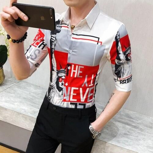 Spring striped social small wind short-sleeved shirt men sleeves pure color of cultivate morality A236-8802 - P55