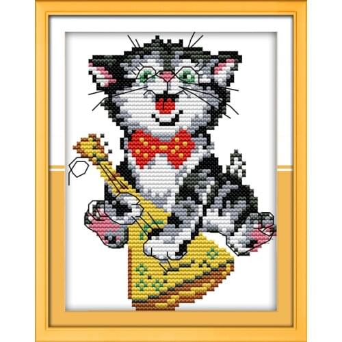 The kitten solo cross stitch kit animal 18ct 14ct 11ct count print canvas stitches embroidery DIY handmade needlework plus