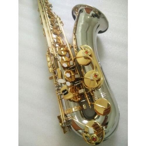 New high-quality instrument tenor saxophone Nickel-plated silver tenor saxophone Mouthpiece and case Complete accessories