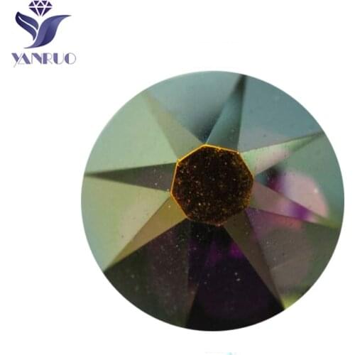 NRUO 2088NoHF Plating Amethyst AB Glass Rhinestones Hotfix Stones And Crystal DIY Gems Wedding Dress Iron On Strass For Clothes