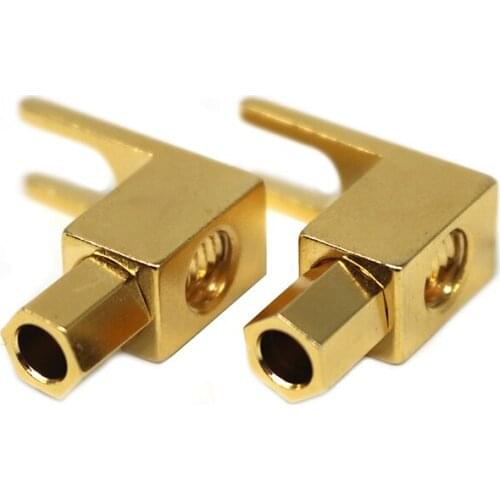 XSSH Pure copper gold-plated audio duct machine Antique machine terminal Y fork to banana head speaker line conversion plug