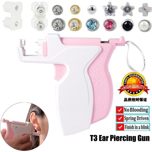 Professional Ear Piercing Gun New Desgin T3 Tools Ear Piercing Tools Easy to Use Device Ear Cartilage Tragus Helix Piercing Stud