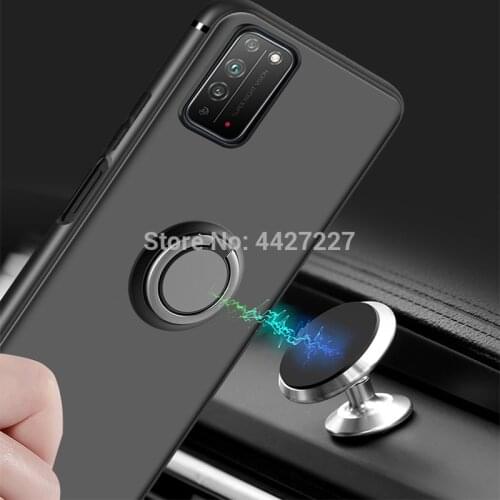 For UMIDIGI A9 Pro Shockproof Armor Phone Case Coque For UMIDIGI A9 Pro Magnetic Finger Ring Holder Case
