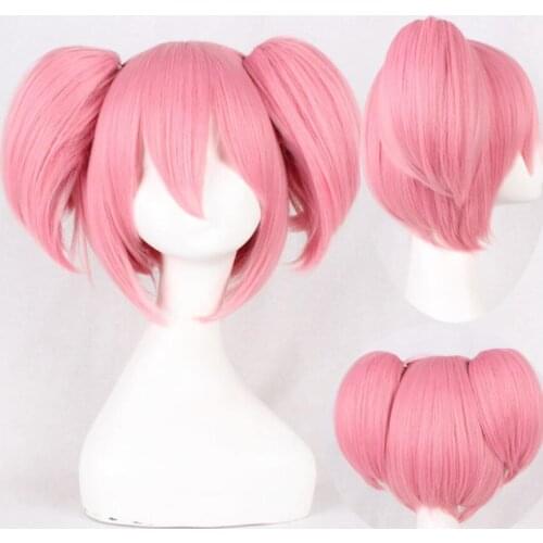 Puella Magi Madoka Magica Wig Madoka Kaname Cosplay Play Wigs Heat Resistant Synthetic Hair Anime Costume Accessories Perucas