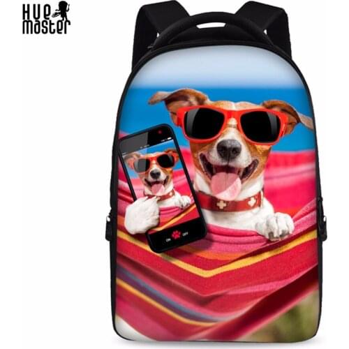 Dog printing backpack men laptop bag schoolbag hologram back pack mochila feminina escolar cheap laptop backpack for teens