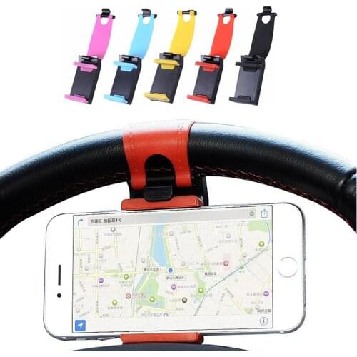 SIANCS Fashion Steering Wheel Phone Holder for iPhone Samsumg LG GPS MP4 PDA Elastic Bracket Universal Stand