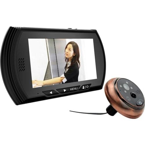 4.3 Inch Smart Digital Door Viewer Camera Door Eye Video Record Peephole Viewers IR Night Vision PIR Motion No Disturb Doorbell