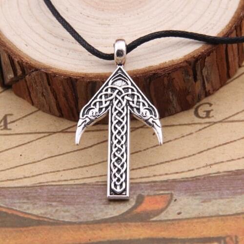 Viking raven amulet pendant Men necklace Scandinavian as gift