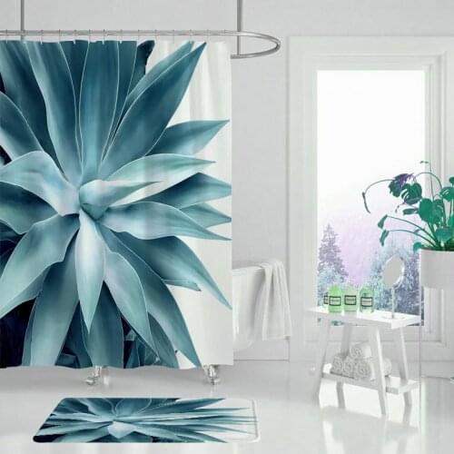Petal Branch Beautiful Leaf Plant Print Shower Curtain Waterproof Polyester Bath Screen Product Curtain Home Decor