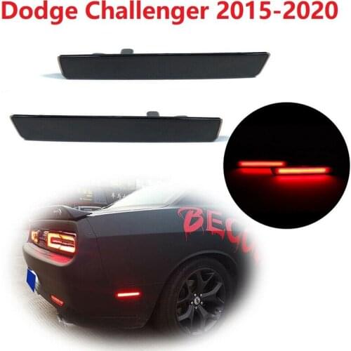 2Pcs Smoke Lens Front Fender LED Side Marker Lights Lamp Assembly for Dodge Challenger 2015-2020