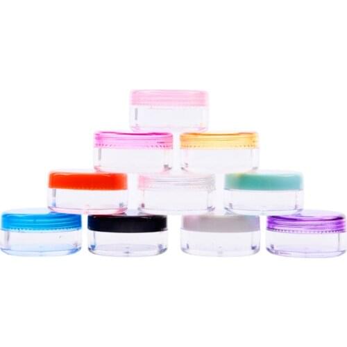 20pcs/lot 3g 5g Mix Color Small Empty Cosmetic Refillable Bottles Plastic Eyeshadow Makeup Face Cream Jar Pot Containers RB02