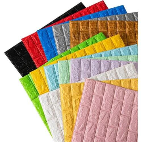 3d Brick Wall Stickers Diy Decor Self-adhesive Waterproof Wallpaper for Kid Room Bedroom 3d Wall Sticker 3d Tile Panel