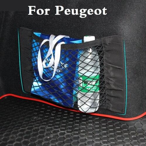 Car Vehicle Storage Mesh Resilient/Carrying Bag Stickers For Peugeot 308 GTi 4007 4008 407 408 508 607 iOn RCZ