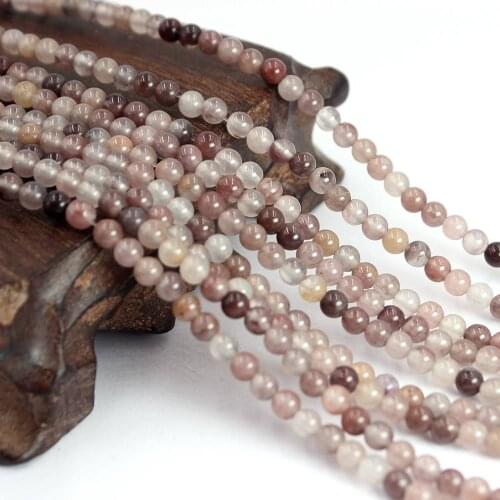 Free Shipping 4mm Natural Round Purple Berry Quartz Jewelry Findings Small Beads Strand 15inch
