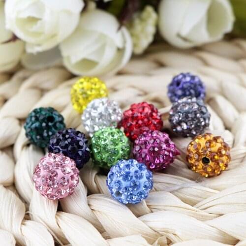 Free shipping 500pcs/lot 8MM Multicolors Clay Disco Ball Pave Crystal Beads For Jewelry Making Favor Bracelet Earrings DIY Beads