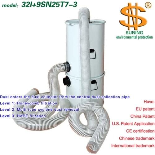 Three-stage cyclone dust collector ( 32L trash can + 9*SN25T6 + HEPA filter ) 1 piece