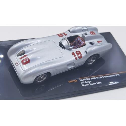 IXO 1:43 BENZ W196 R STREAMLINER #18 J.M.FANGIO WINNER MONZA 1955 collection of die casting alloy trolley model