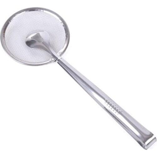 Kitchen accessories multifunctional stainless steel mesh filter spoon fried food oil filter clip handheld cooking tool gadget