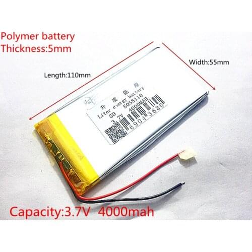 3.7 V lithium polymer battery 4000 mah lare-capacity PDA tablet PC MID 5055110