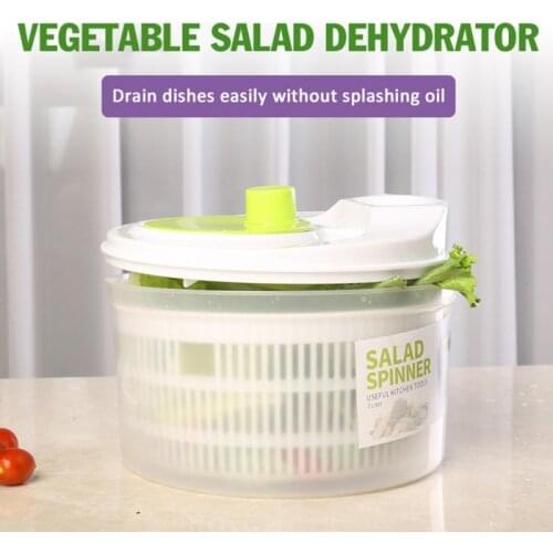 Multifunctional Vegetable Dryer Plastic Spinach Fruit Leaf Dryer Lettuce Big Drainer Salad Dehydration Basket Kitchen Tools