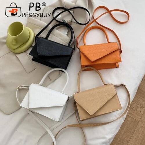 Fashion Women Stone Pattern PU Messenger Bag Casual Ladies Mini Shoulder Girls Brief Flap Women Casual Messenger Bags