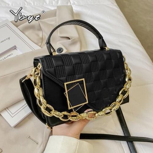 Fashion Plaid Small Womens Handbags 2021 High Quality PU Leather Chain Female Shoulder Crossbody Bags Square Ladies Flap Bag