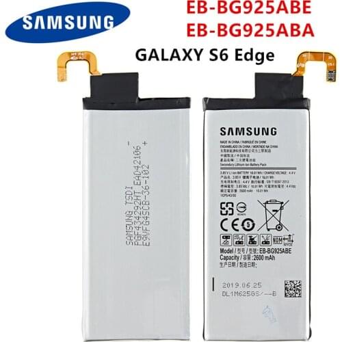 SAMSUNG Orginal EB-BG925ABE EB-BG925ABA 2600mAh Battery For Samsung Galaxy S6 Edge G9250 G925 G925FQ G925F G925S G925V G925A