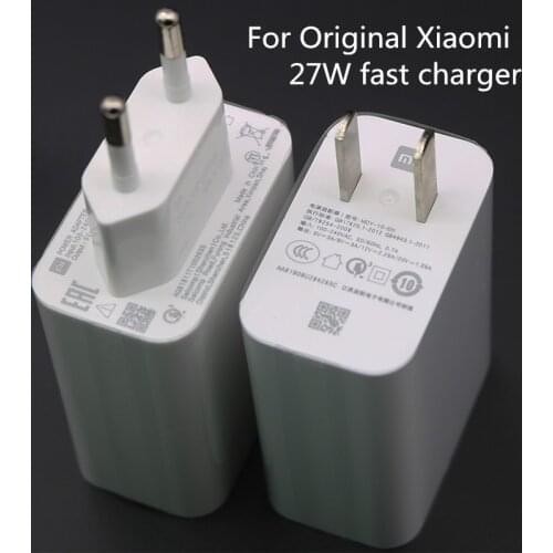 Original Xiaomi Mi9 Mi 9 Fast Charger QC4.0 27W Fast Charge Adapter Type C Cable For Mi 9 8 SE 9T 6 A2 A1 5 Redmi Note 7 K20 Pro