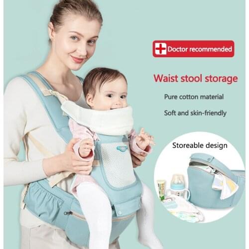 Ergonomic Baby Carrier Infant Kid Baby Hipseat Sling Front Facing Kangaroo Baby Wrap Carrier for Baby Travel 0-36 Months Bebe