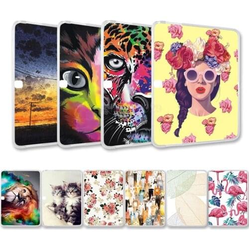 Shockproof Tablet Case For Samsung Galaxy Tab 4 10.1 LTE SM T530 T531 T535 T533 Cute Painted Silicone Protector Back Shell