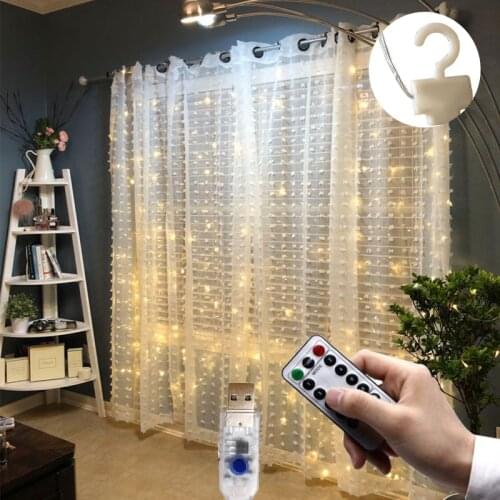 3*1m 3*3m 6*3m Home Outdoor Holiday Christmas Decorative Wedding xmas String Fairy Curtain Garlands Strip Party Lights