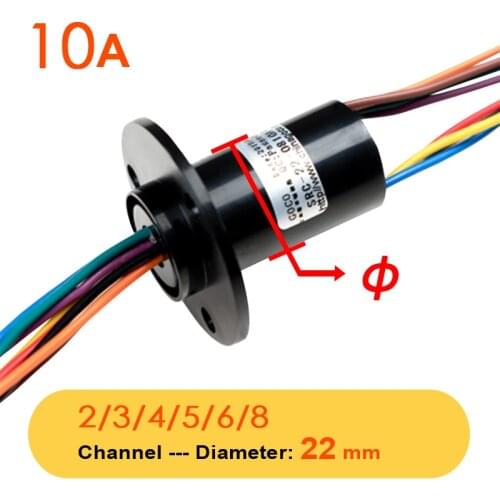 Wind Power Slip Ring 2/3/4/5/6/8 Channel 5/10/15/30/60A Rotate Dining Table Slipring Electric Collector Ring Joint SRC-22-0330A