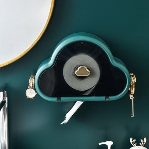 Waterproof Wall-mounted Toilet Paper Roll Paper Box Tissue Organizer Bathroom Storage Box Household Toilet Paper Holder Rack