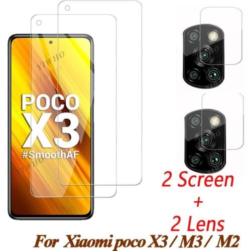 Pocophone x3 glass camera protector 2-in-1 for xaiomi x3 poco x 3 safty glasses on poco m3 poco3 poco m2 2020 phone accessories