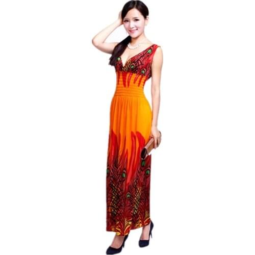 1 PCS Womens Dress Party Holiday Style Beach Print Is Thin Comfortable And Soft