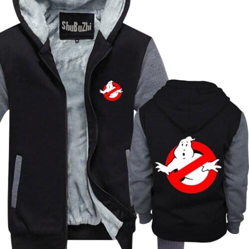 Winter men thick hoodies male fleece coat Ghostbuster shubuzhi man super warm jacket euro size drop shipping