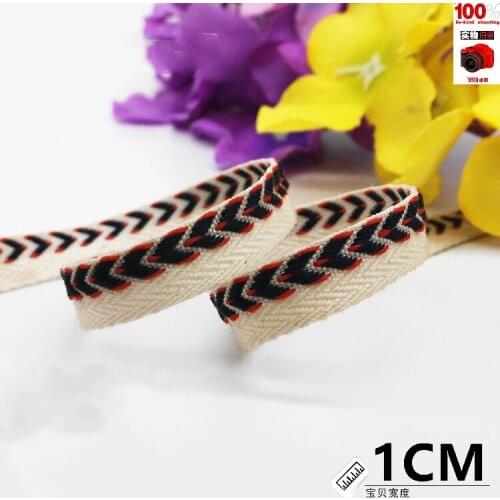 1cm arrow apricot Package edge Grosgrain Printed Stripe Ribbon DIY Clothing backpack Accessories Wedding Party Decoration 1meter