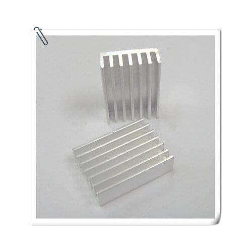10pcs 14mm x 14mm x 6mm Aluminum Cooling Module Heat Sink Heatsink Silver Tone