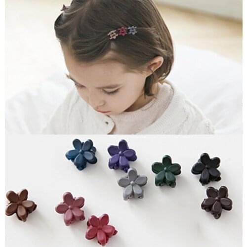10Pcs Baby Girls Small Hair Claw Lovely Floral Hairpins Hair Accessories Kids Princess Hair Clips Crab Gripe Bebe Headwear