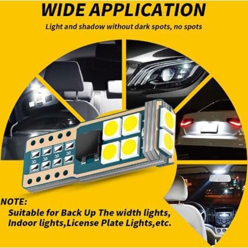10pcs Good Quality T10 LED Canbus Error Free Bulb 10SMD 194 W5W Car Wedge Lamp Dome Map Light