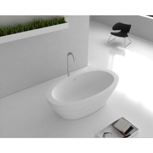 1700x900x550mm SEA SHIPPING OVAL STONE SOLID SURFACE BATHTUB CORIAN TUB 6579-1160