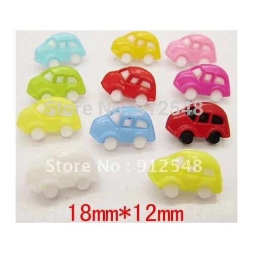 18mm*12mm 100pcs Car plastic buttons flower buttons for children garment ,c001