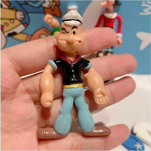 2pcs 6-7cm NJ Croce Popeye Action Figure Dolls kids PVC model gift toy