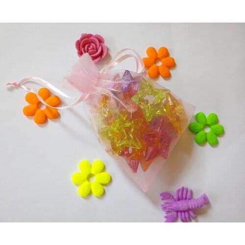 2000pcs 7*9 pink gift bags for jewelry/wedding/christmas/birthday Organza Bags with handles Package display drawstring Yarn bag