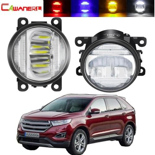 2in1 Fog Light + DRL For Ford Edge 2015 2016 2017 Car 30W 8000LM Front Bumper LED Fog Light Daytime Running Lamp 12V