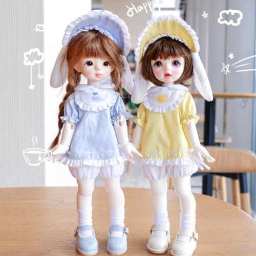 7Pcs/Set 1/6BJD Clothes Shirt Pants Headwear Uniform Outfit for Yosd 30cm Bjd Doll Accessories Toy Costumes