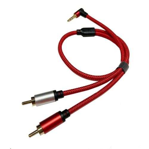 AUX RCA Y Cable 3.5mm to 2 Male Stereo RCA Adapter Splitter Cable Adapter for TV Box Speaker Cable