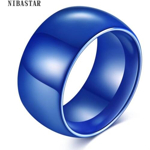 White/Blue 2 Color Unisex Jewelry USA Size 6-11# Luxury Broad Ceramic Rings Wedding Ring Vogue Wide Ceramic Ring