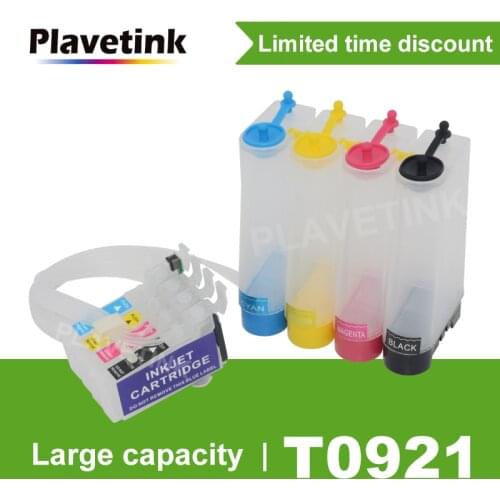 Plavetink T0921 CISS Ink Tank System For Epson Stylus C91 CX4300 T27 Printer With Reset Chip